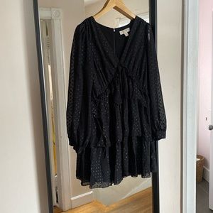 Michael Kors black ruffle dress
